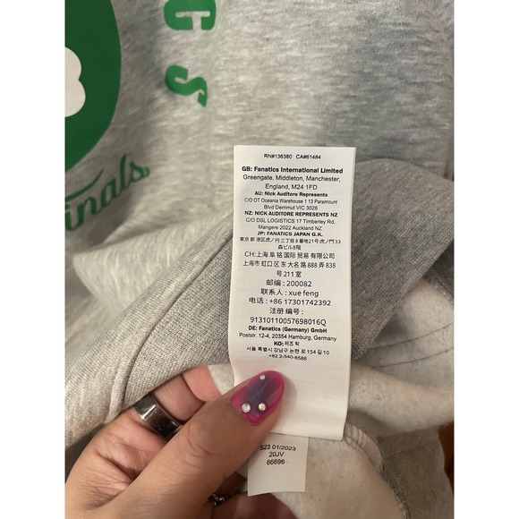 Fanatics Heather Gray Boston Celtics Hoodie - Picture 6 of 7